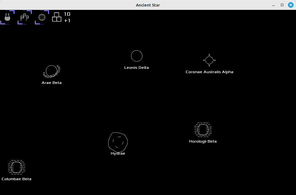 Galaxy map screen