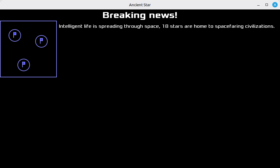 Breaking news screen